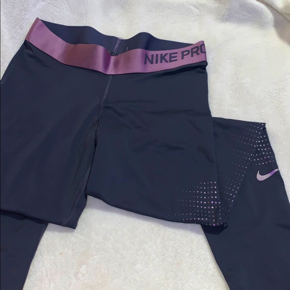 Purple Nike Pro Leggings